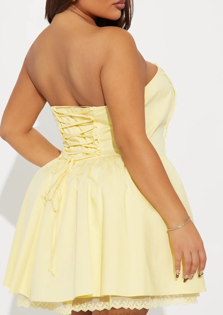 Yellow corset dress