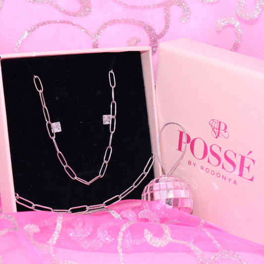 STUNNING SILVER Necklace, Earrings & Bracelet Set