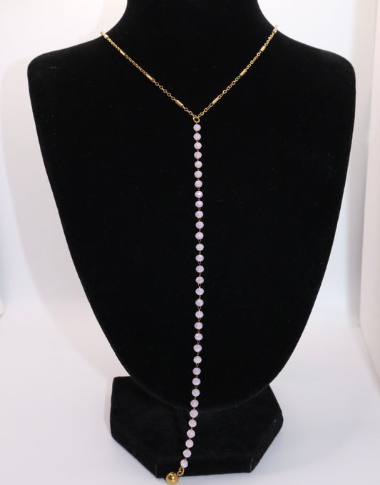 PRETTY PEBBLES Lariat Necklace