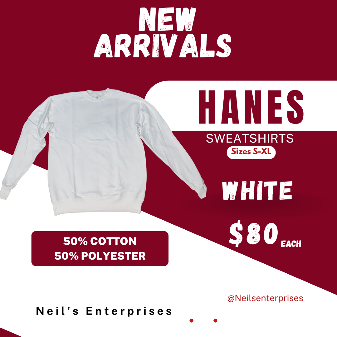 HANES Sweatshirt - White