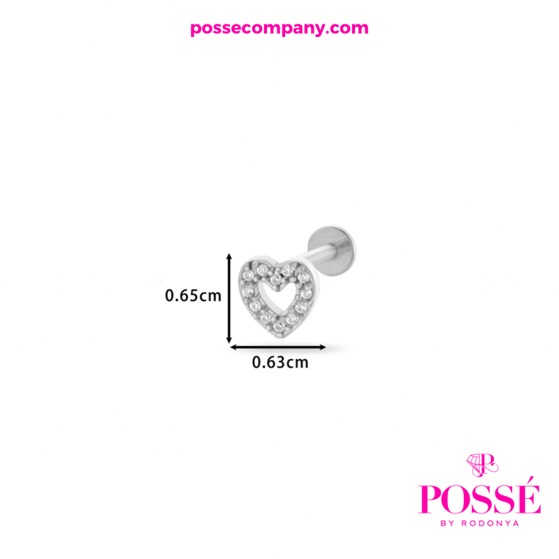 ICY LUV Flatback Stud (1pc) - Silver