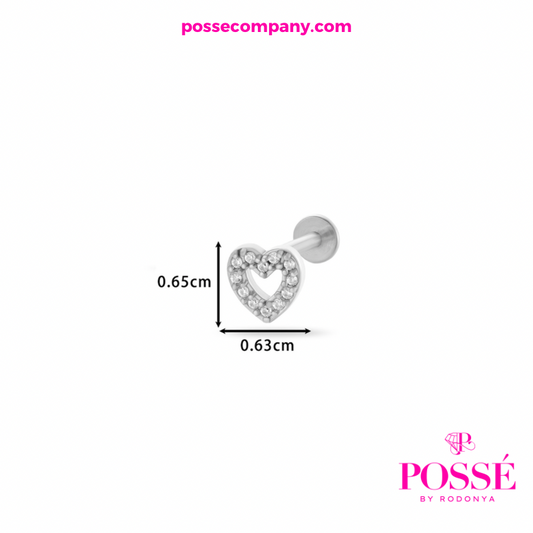 ICY LUV Flatback Stud (1pc) - Silver