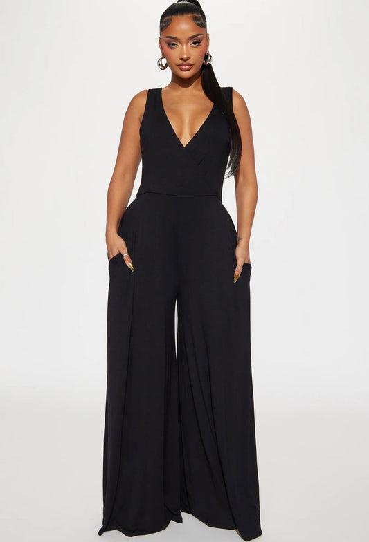 Moving Different Jersey Jumpsuit Black