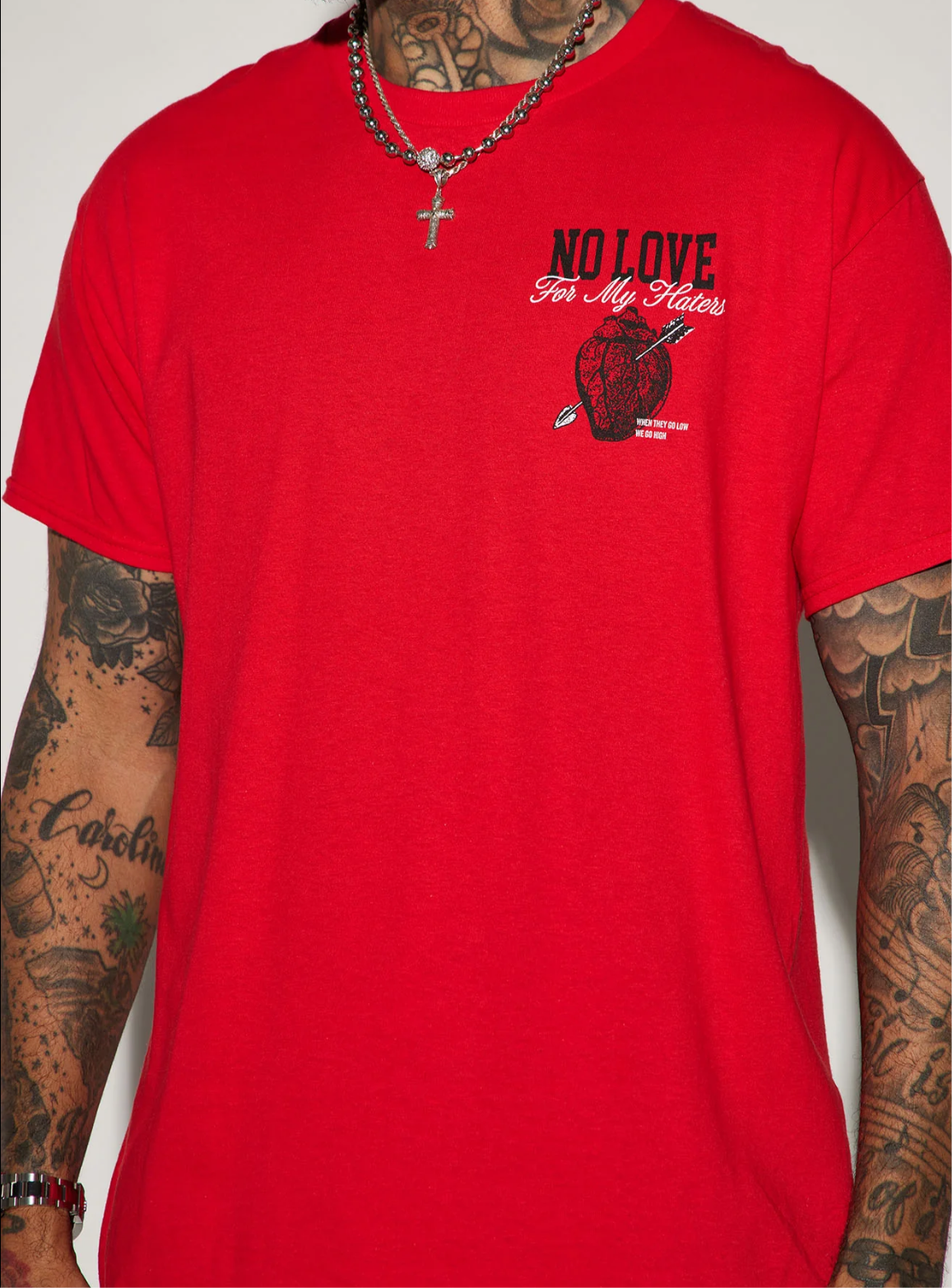 No Love For My Haters Tee - Red