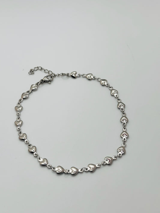 KISSES Anklet - Silver