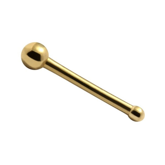 Gold Straight Rod Nose Ring