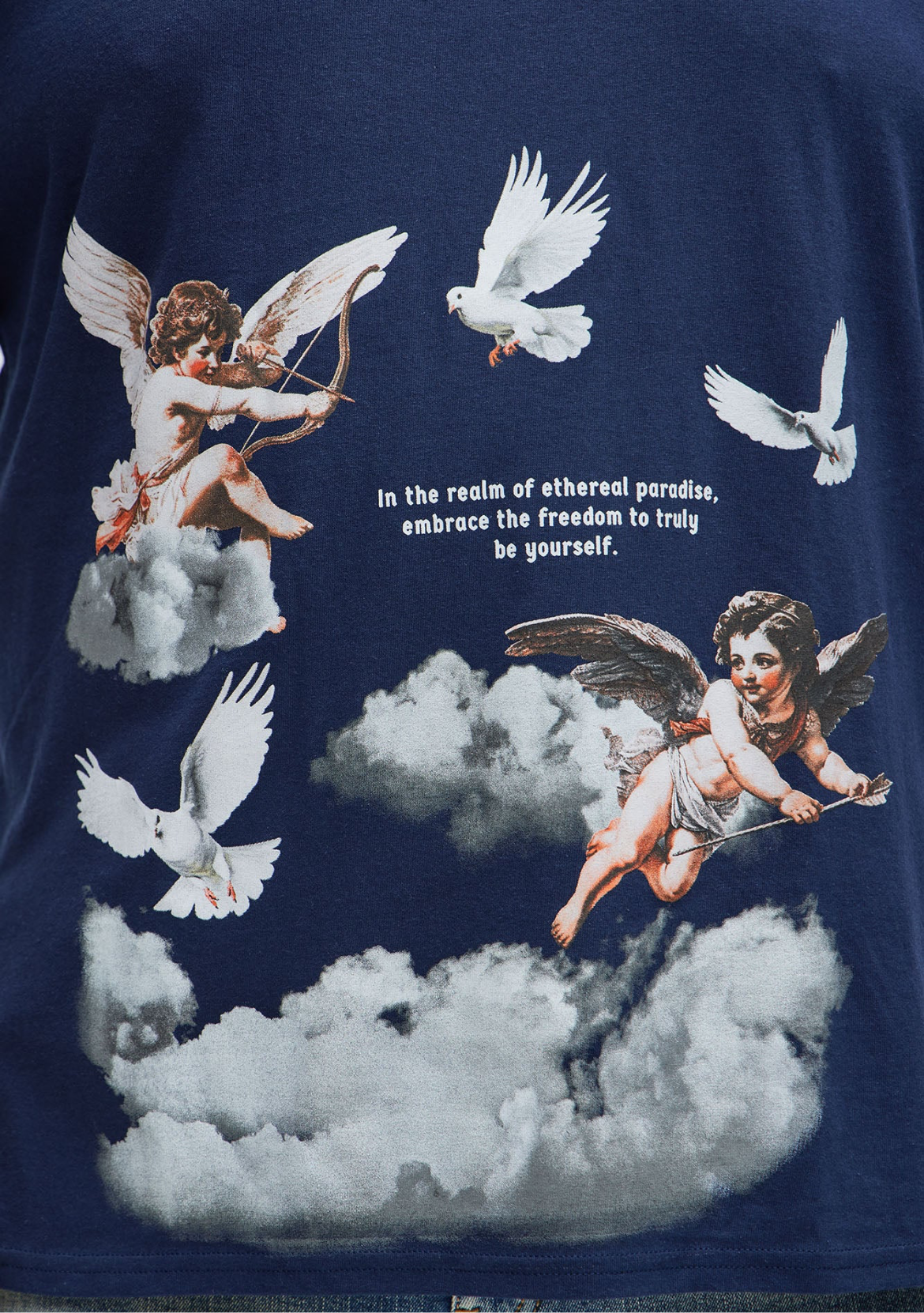 Angels In The Sky Tee- Navy