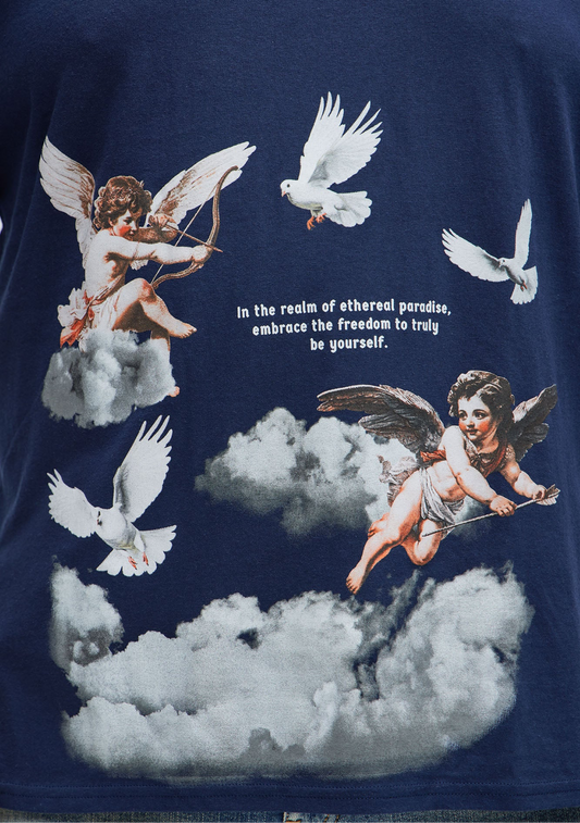 Angels In The Sky Tee- Navy