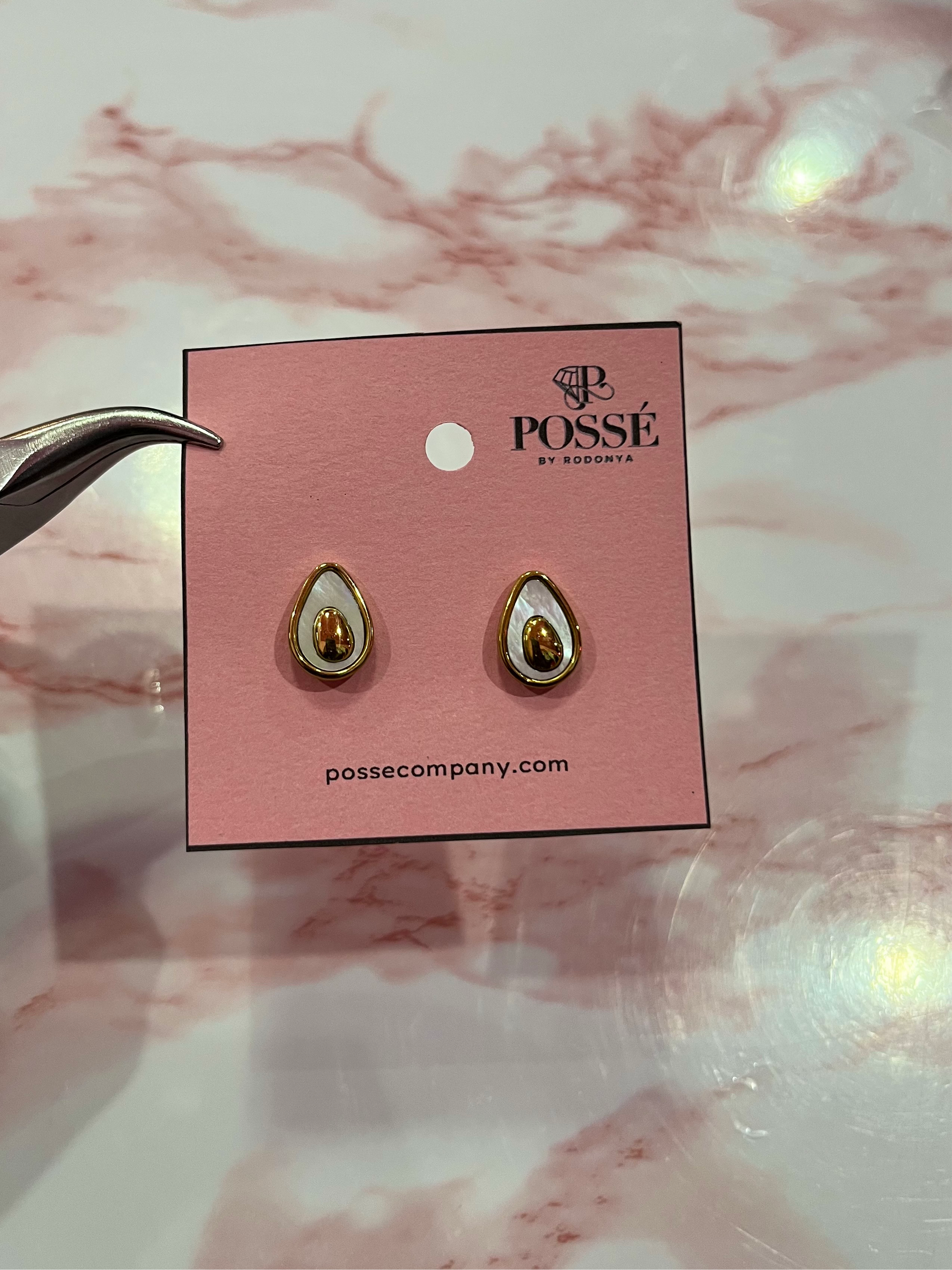 Pear Blanco Studs