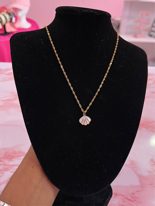 Aqua Shell Necklace