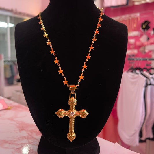 SAFFI STAR Cross Necklace