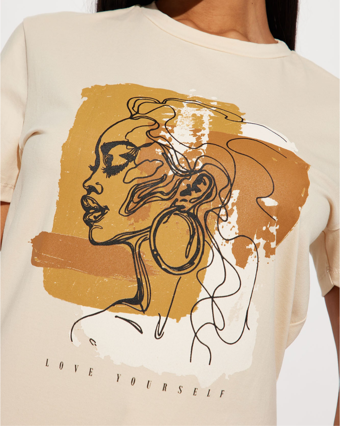 Love Yourself Graphic Tee - Tan