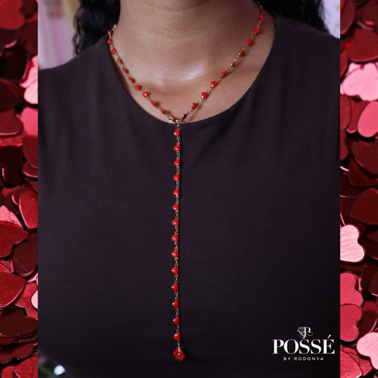 Red Amora Lariatt Necklace