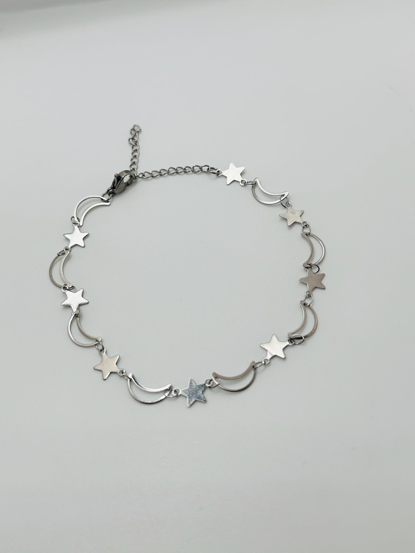STAR N MOON Anklet - Silver