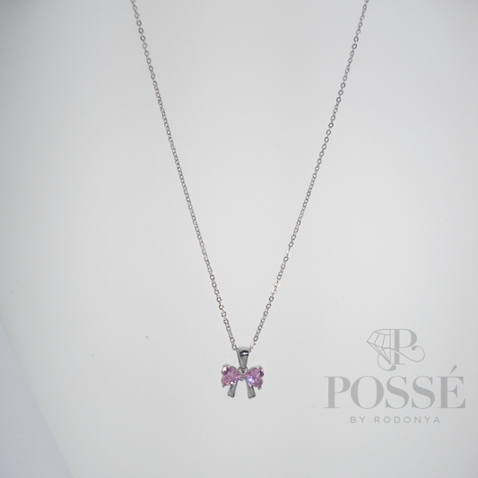 BABY BOW Necklace - Silver