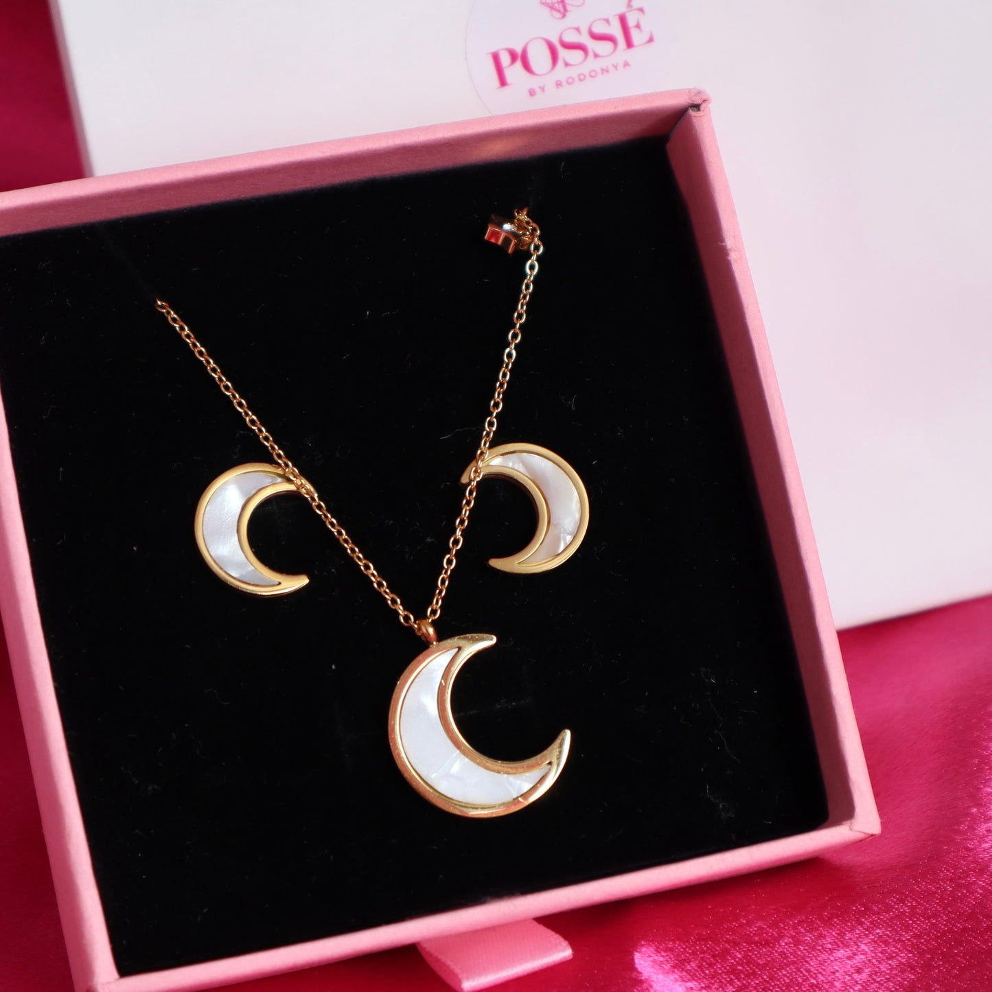 SELENE Moon Set - Necklace & Studs