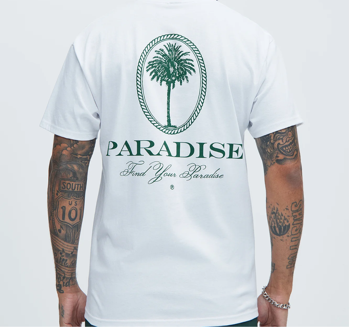 Find Your Paradise Tee- White