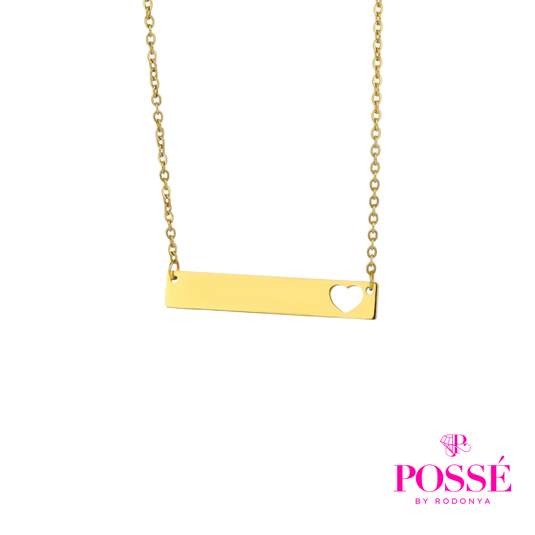 LOVE BAR Engraveable Neclace
