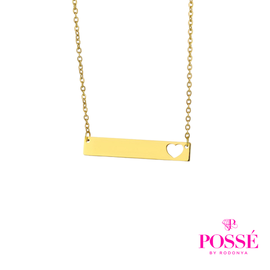 LOVE BAR Engraveable Neclace