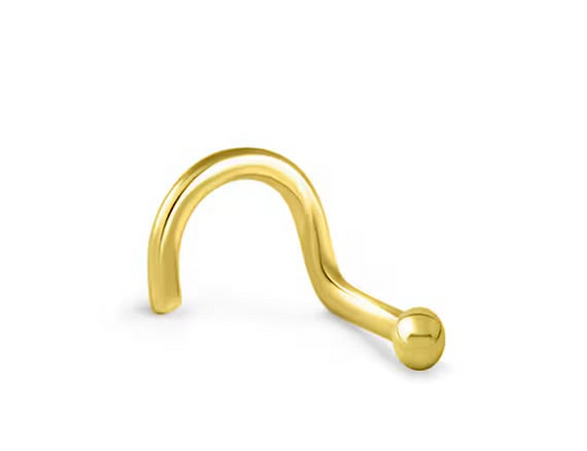 Gold Nose Ring- S Rod
