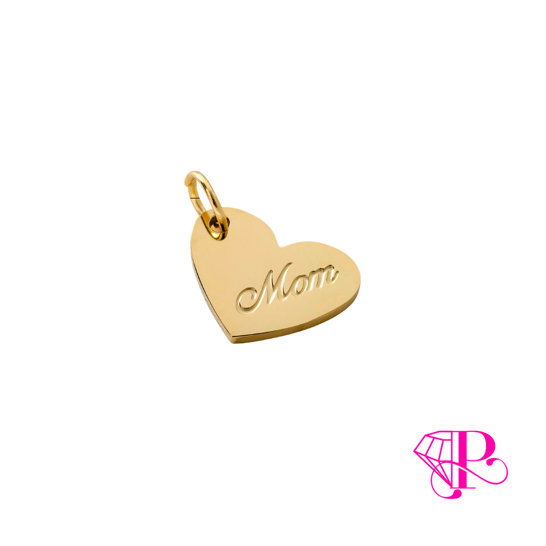 MOM Heart Charm