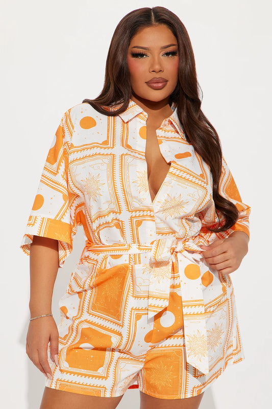 Celestial Romper- Orange