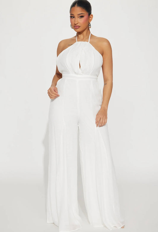 Thomas Linen Jumpsuit - White