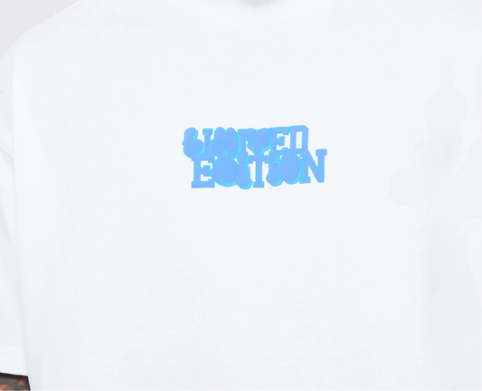 ‘Limited’ Puff Graphic Oversized Tee- White