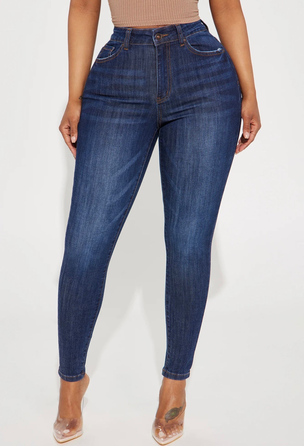 Super Skinny Stretch Jeans- Dark Wash