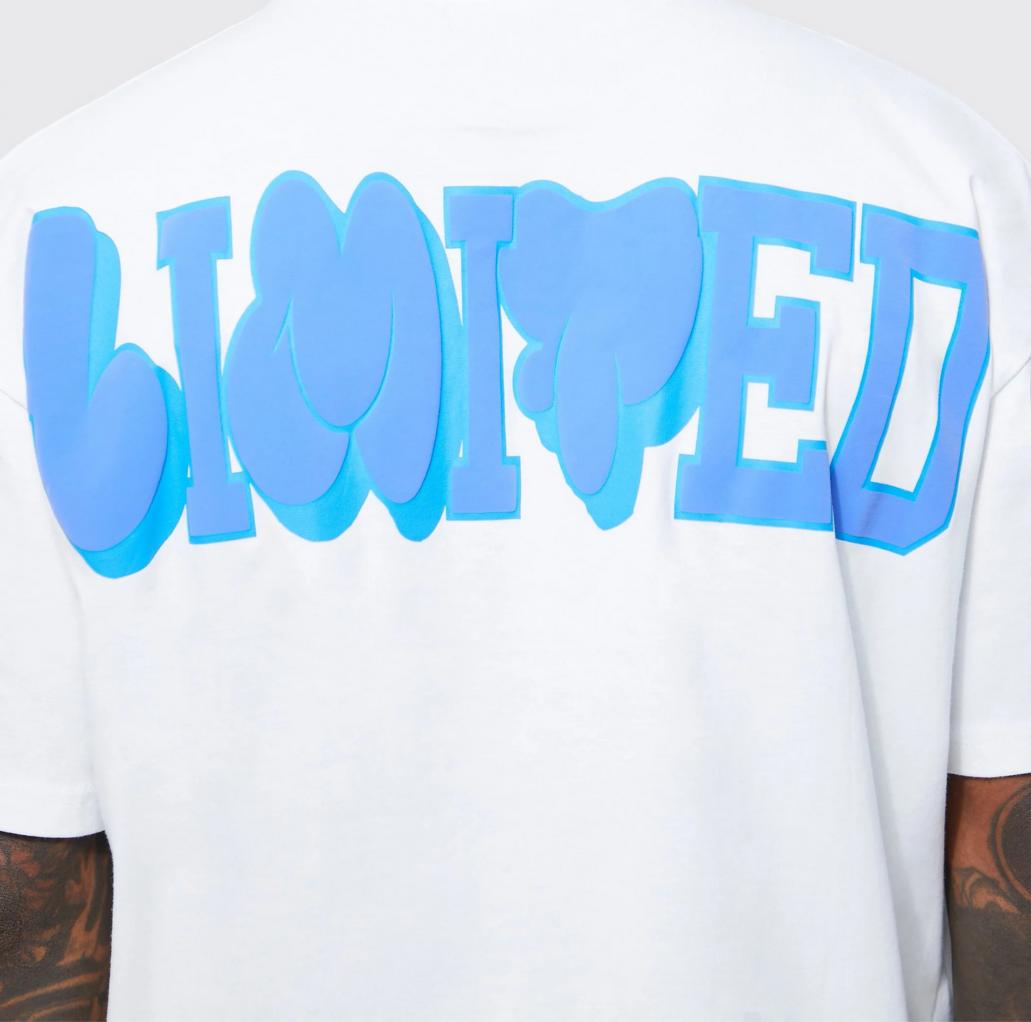 ‘Limited’ Puff Graphic Oversized Tee- White