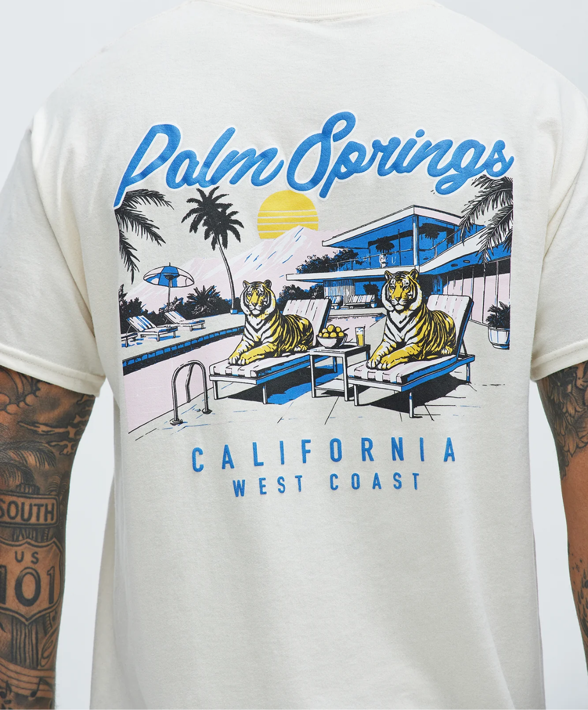 Palm Springs Lounge Tee - Cream