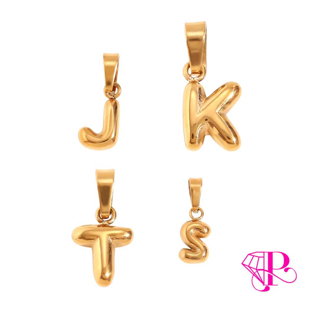 BUBBLES Initial Charm - Gold