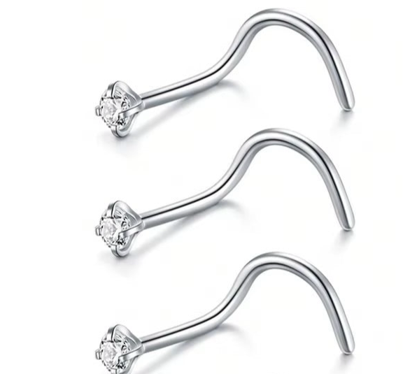Silver Nose Ring - S Rod
