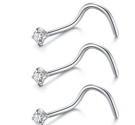Silver Nose Ring - S Rod