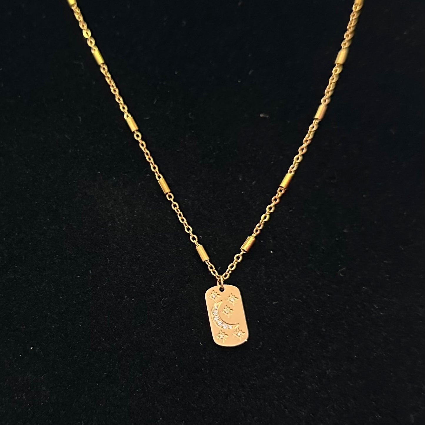 Dainty Moon & Stars Necklace