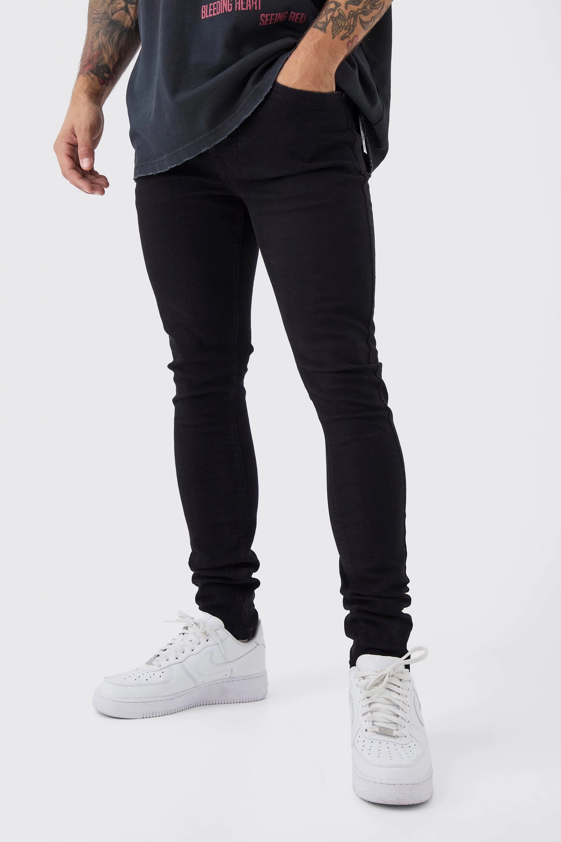 Super Skinny Stretch Jeans- True Black