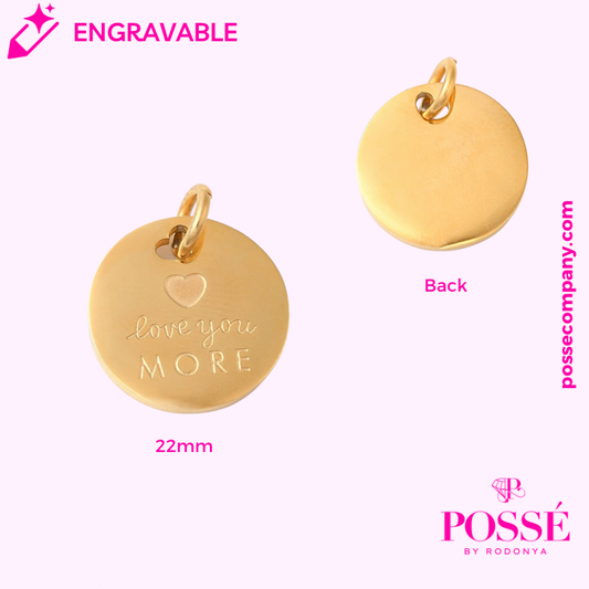 LOVE YOU MORE Engravable Charm