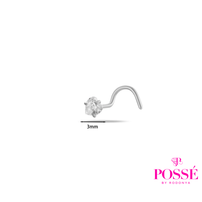 HEART C-Rod Nose Ring