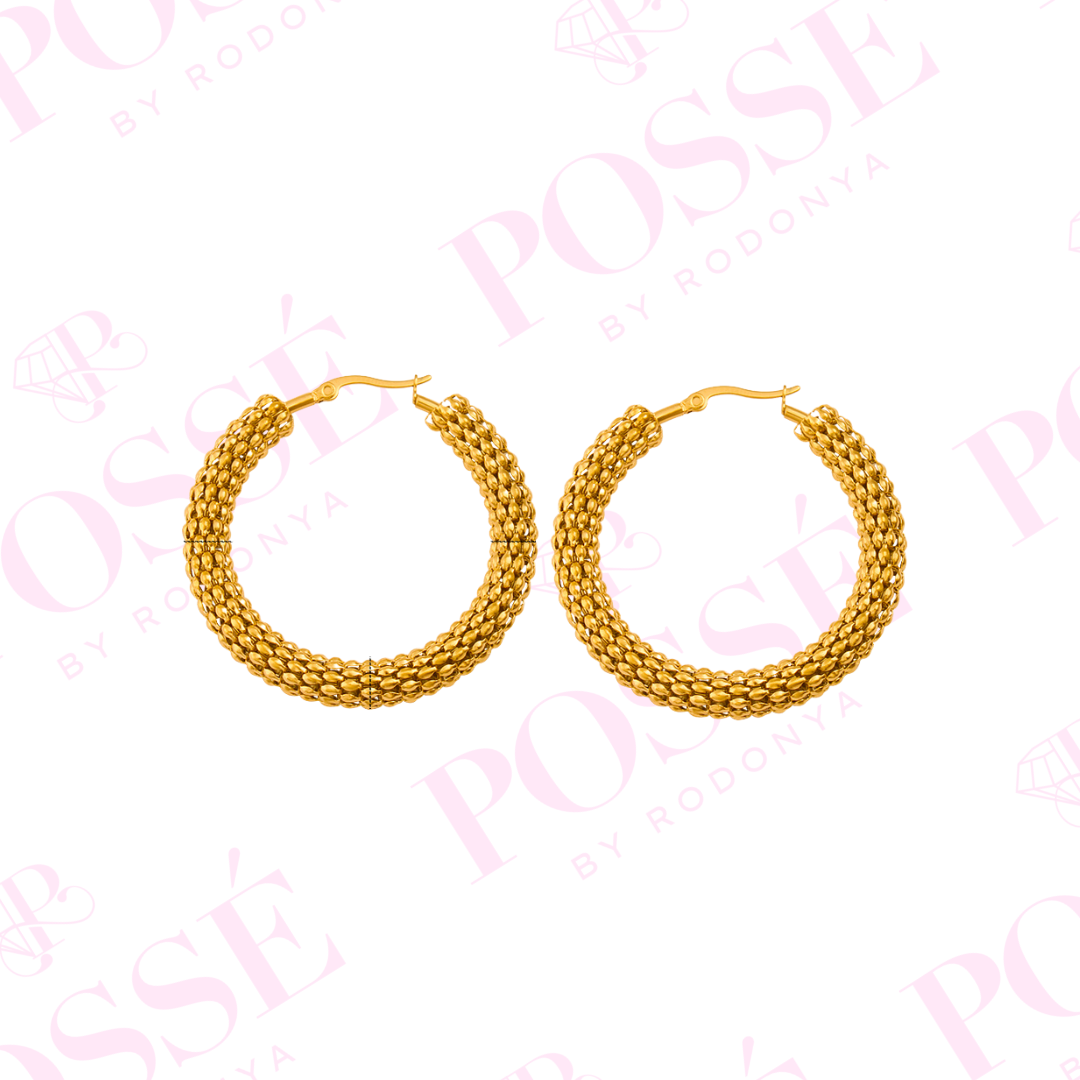 BEADED BLISS Hoop Earrings