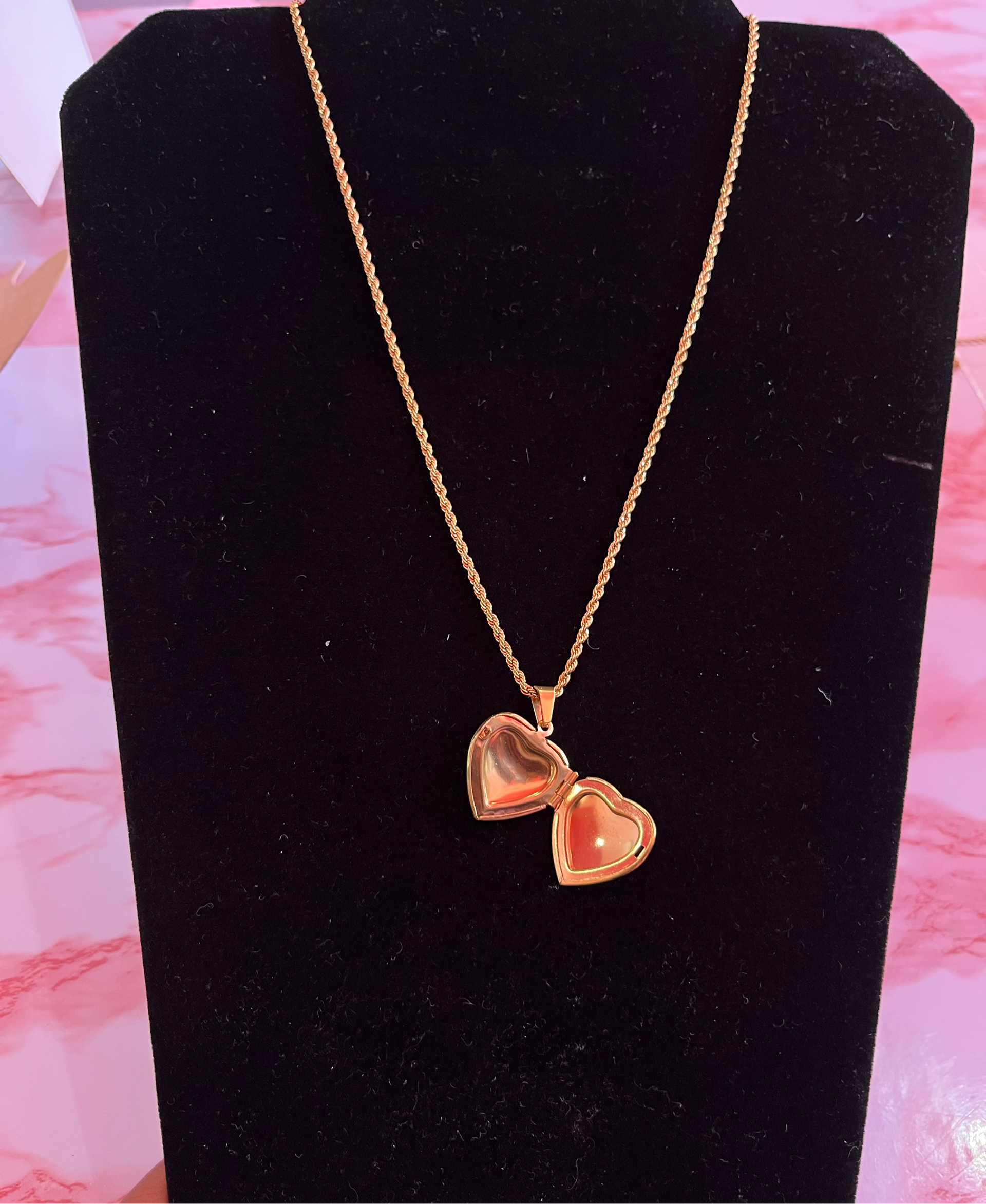 Golden Tressure Locket Necklace