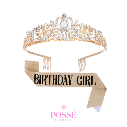 BIRTHDAY GIRL Tiara & Sash - 3 Colors