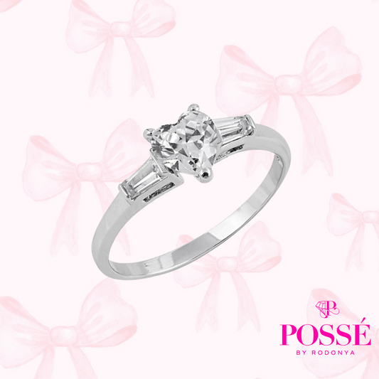 DAZZLE HEART Sterling Silver Ring
