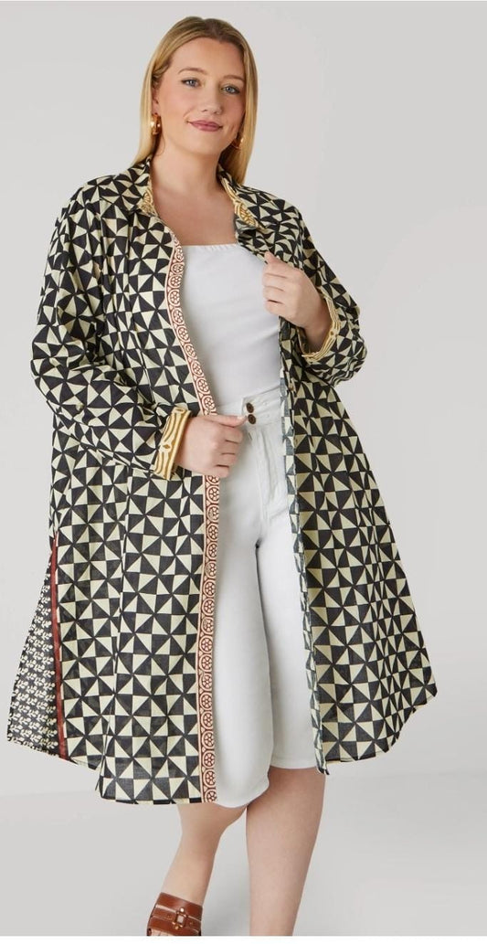 Black/Cream Duster