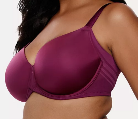 Paramour Mesh Sides Bra- Burgundy