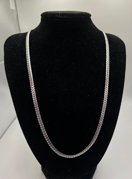 SLENDER KASH CUBAIN CHAIN - Silver