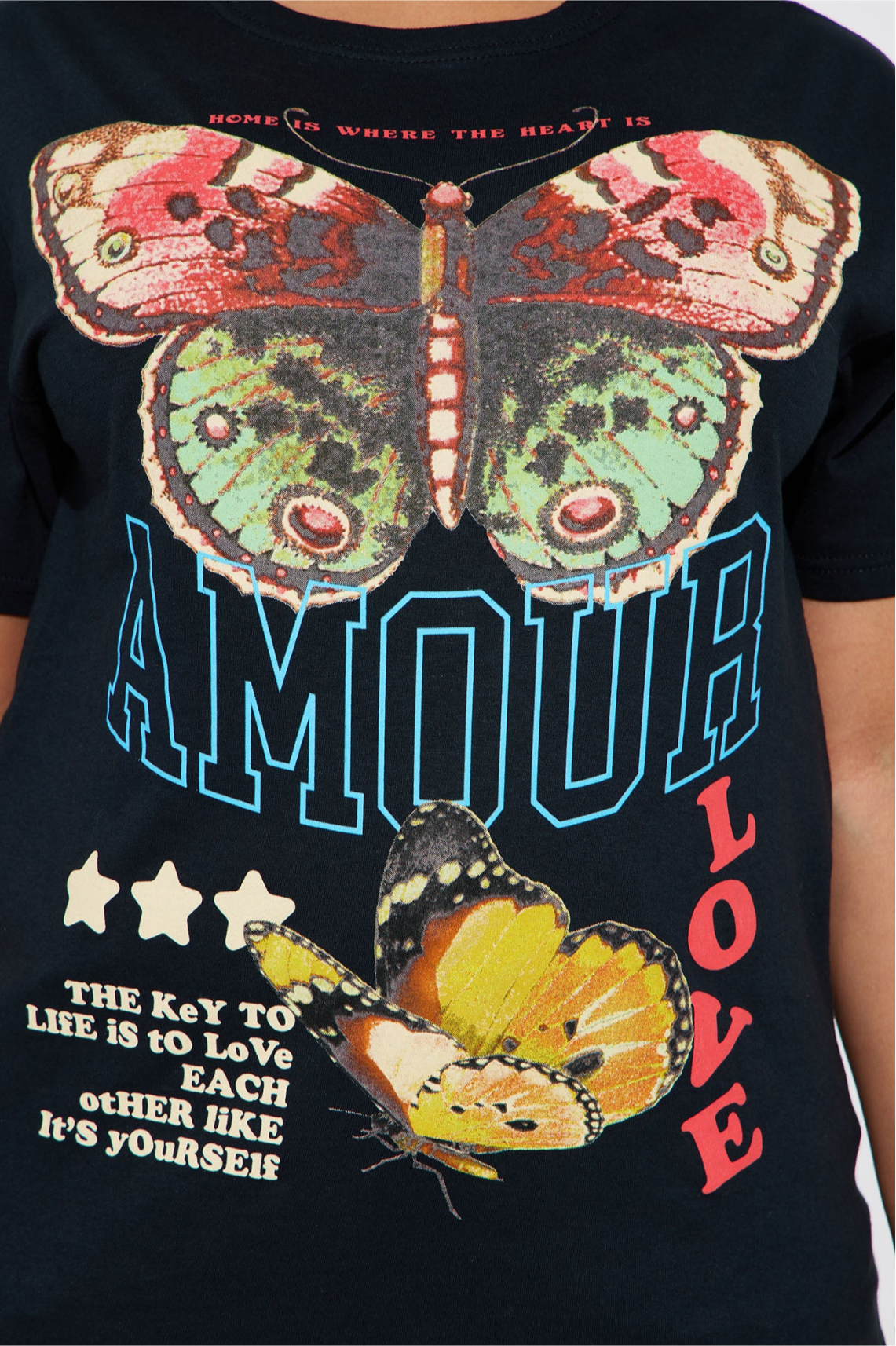 Amour Graphic Tee - Black