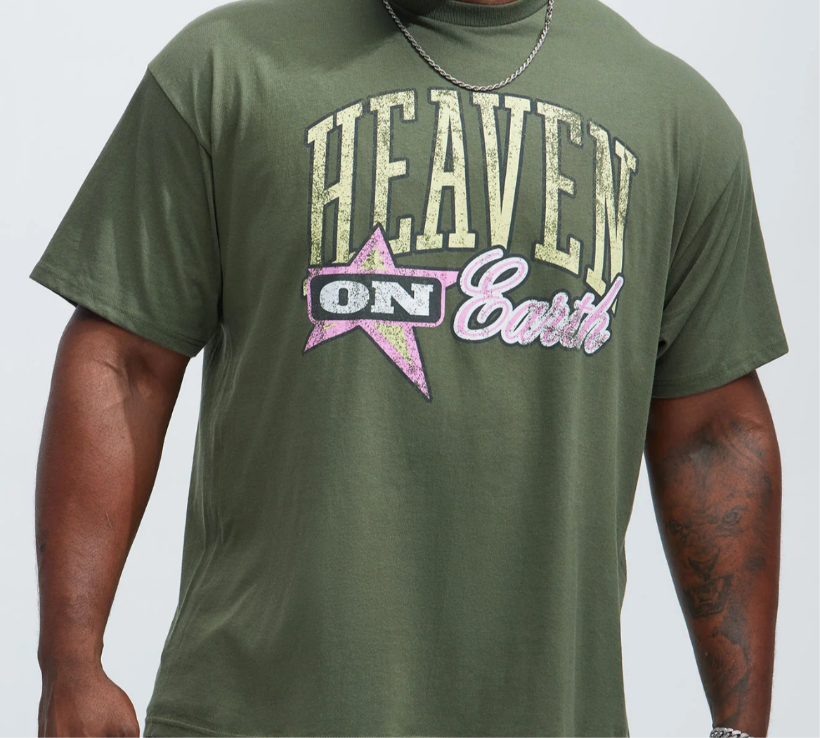 Heaven on Earth Tee- Sage Green