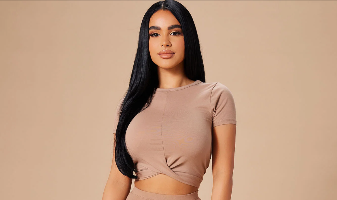 HOLLY TWIST TOP TEE- Mocha