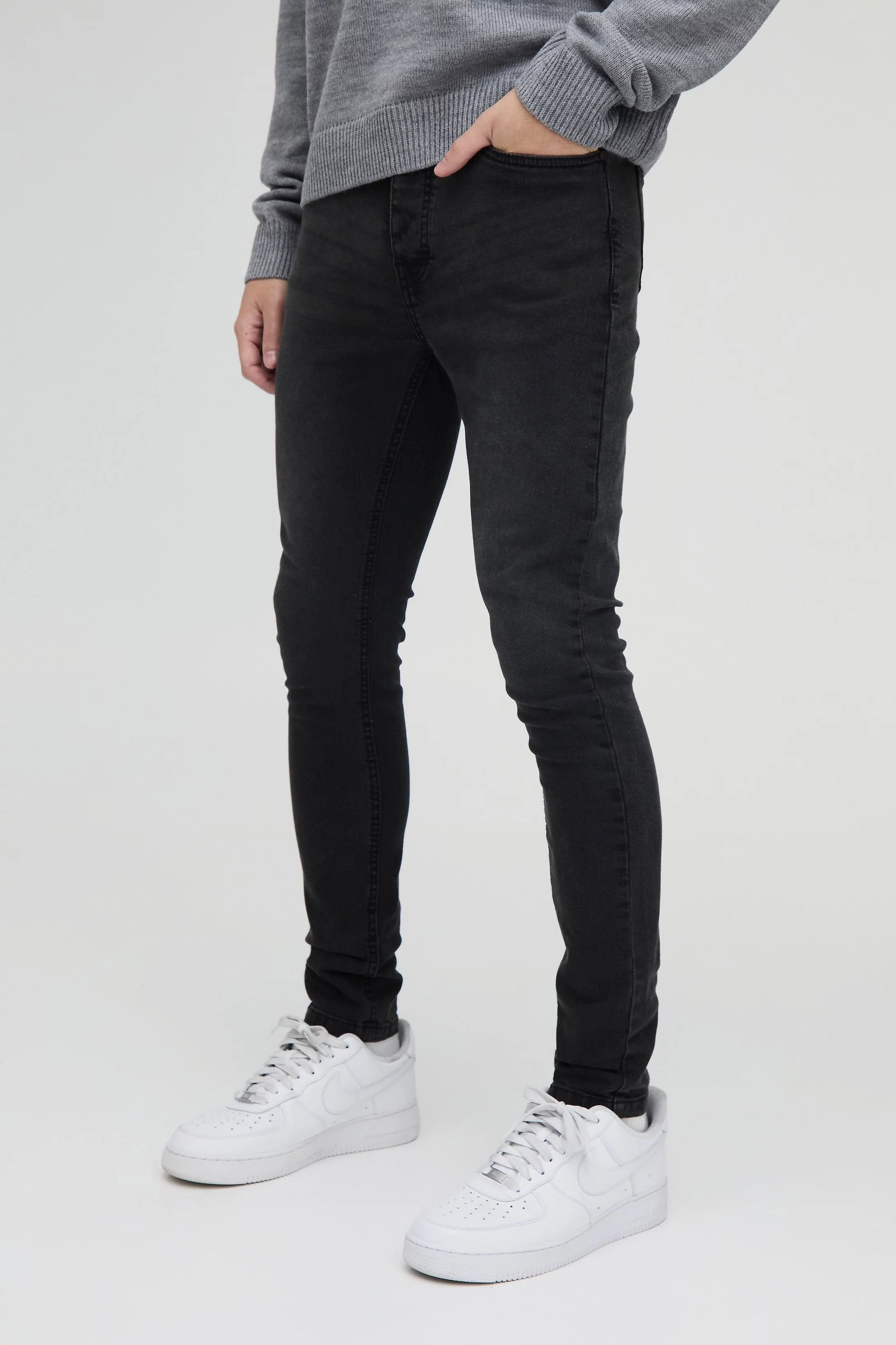 Super Skinny Stretch Jeans- Charcoal