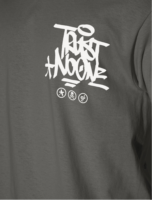 Trust No One Snakes Tee - Grey
